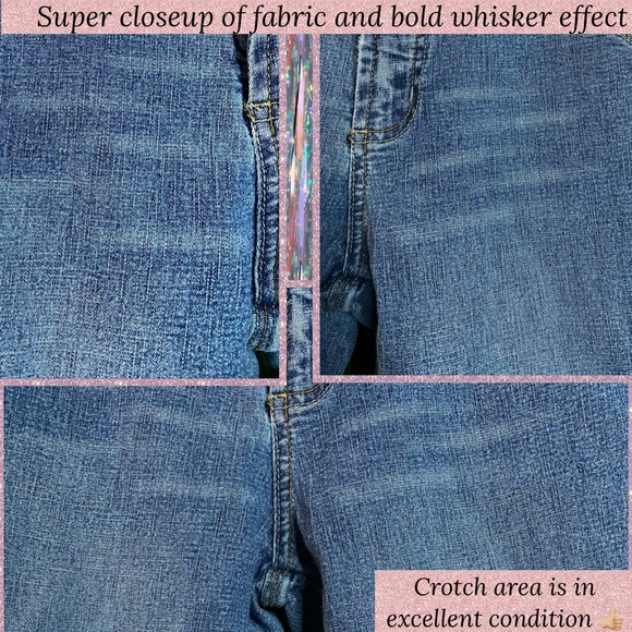 VINTAGE Y2K/90S HOT KISS BOOTCUT JEANS EXC COND SZ 9 back to school cool - Picture 6 of 13